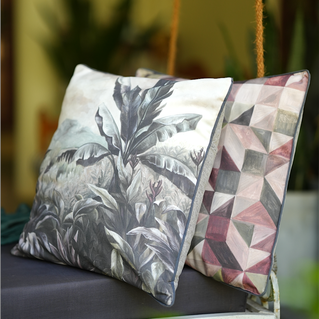 Haputale Banana Trees Cushion Cover - Balder The Artist