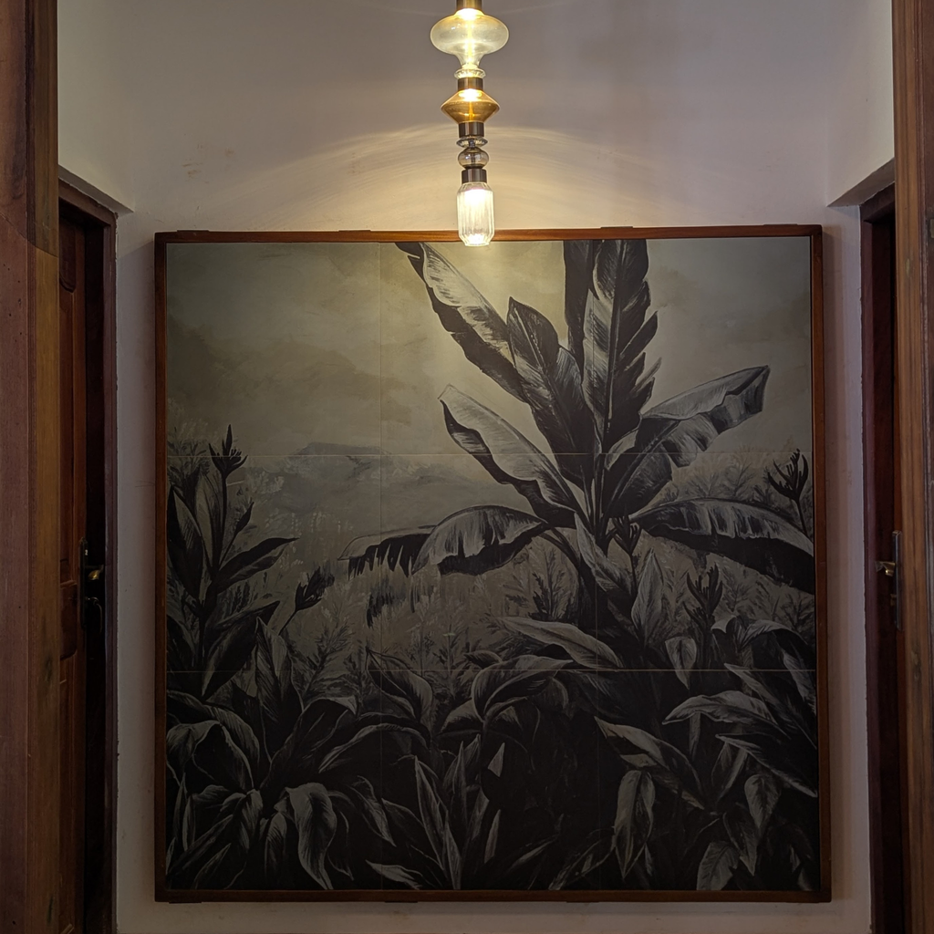 Haputale Banana Trees – 9-Piece Tile Panel - Balder The Artist