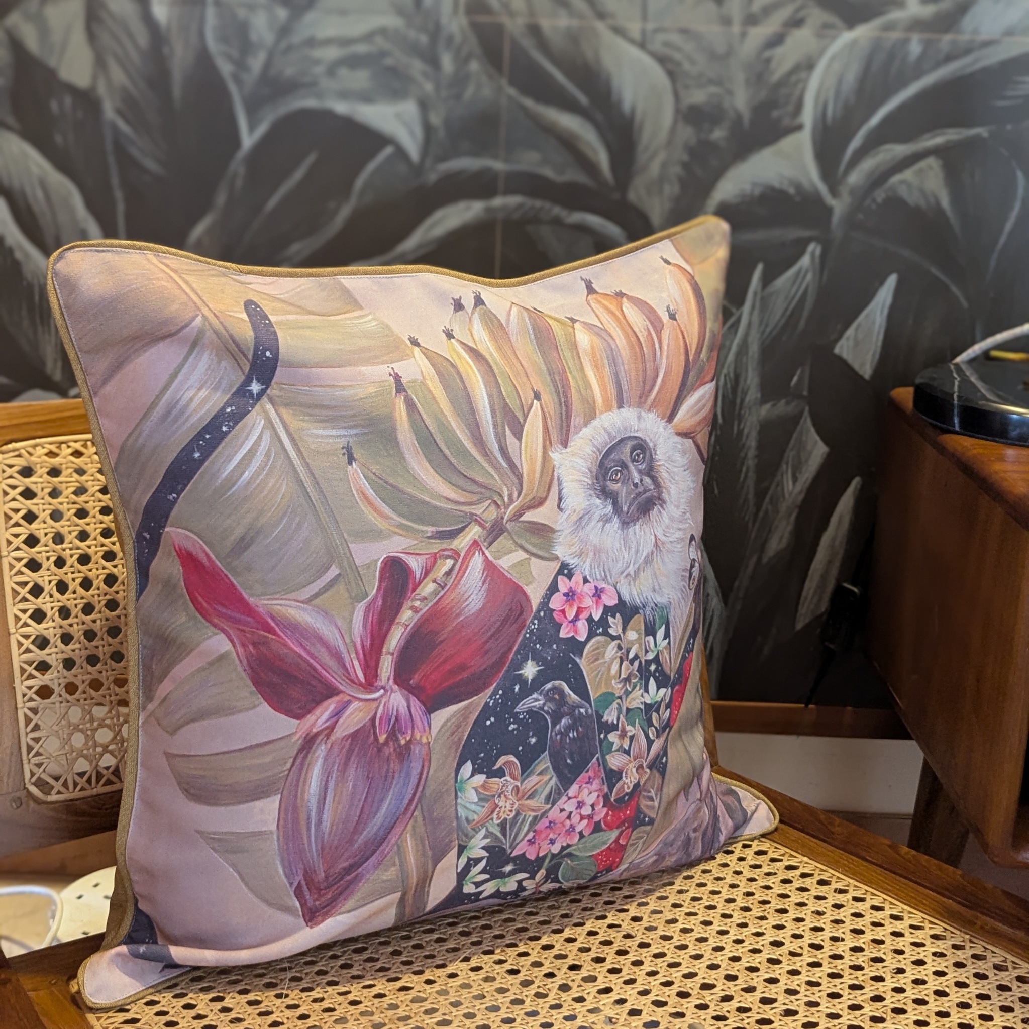 Magical Grey Langur Cushion Cover - Balder The Artist