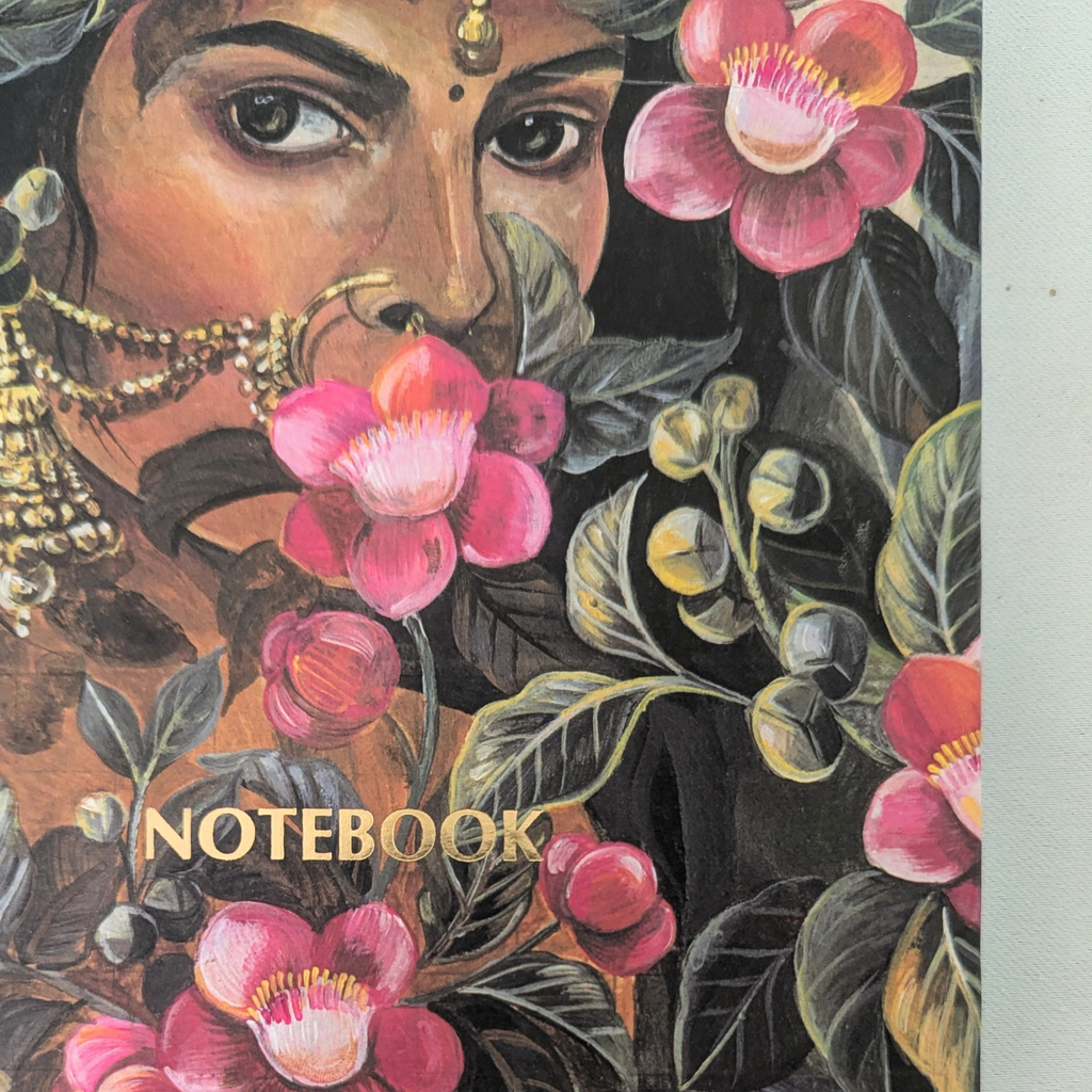 Pink Flower Lady Notebook - Balder The Artist