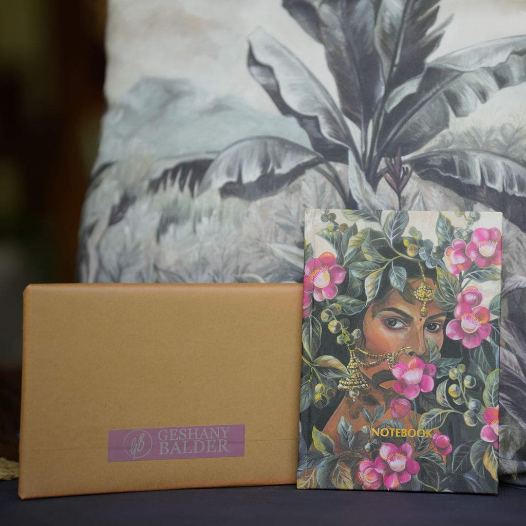 Pink Flower Lady Notebook - Balder The Artist