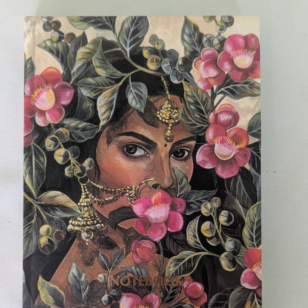 Pink Flower Lady Notebook - Balder The Artist