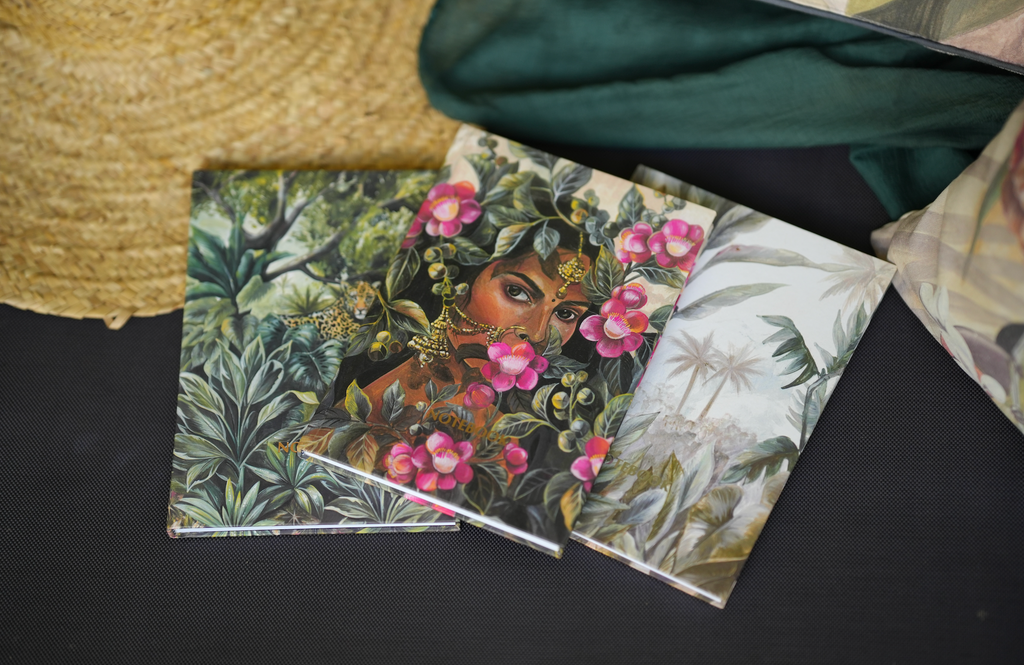 Pink Flower Lady Notebook - Balder The Artist