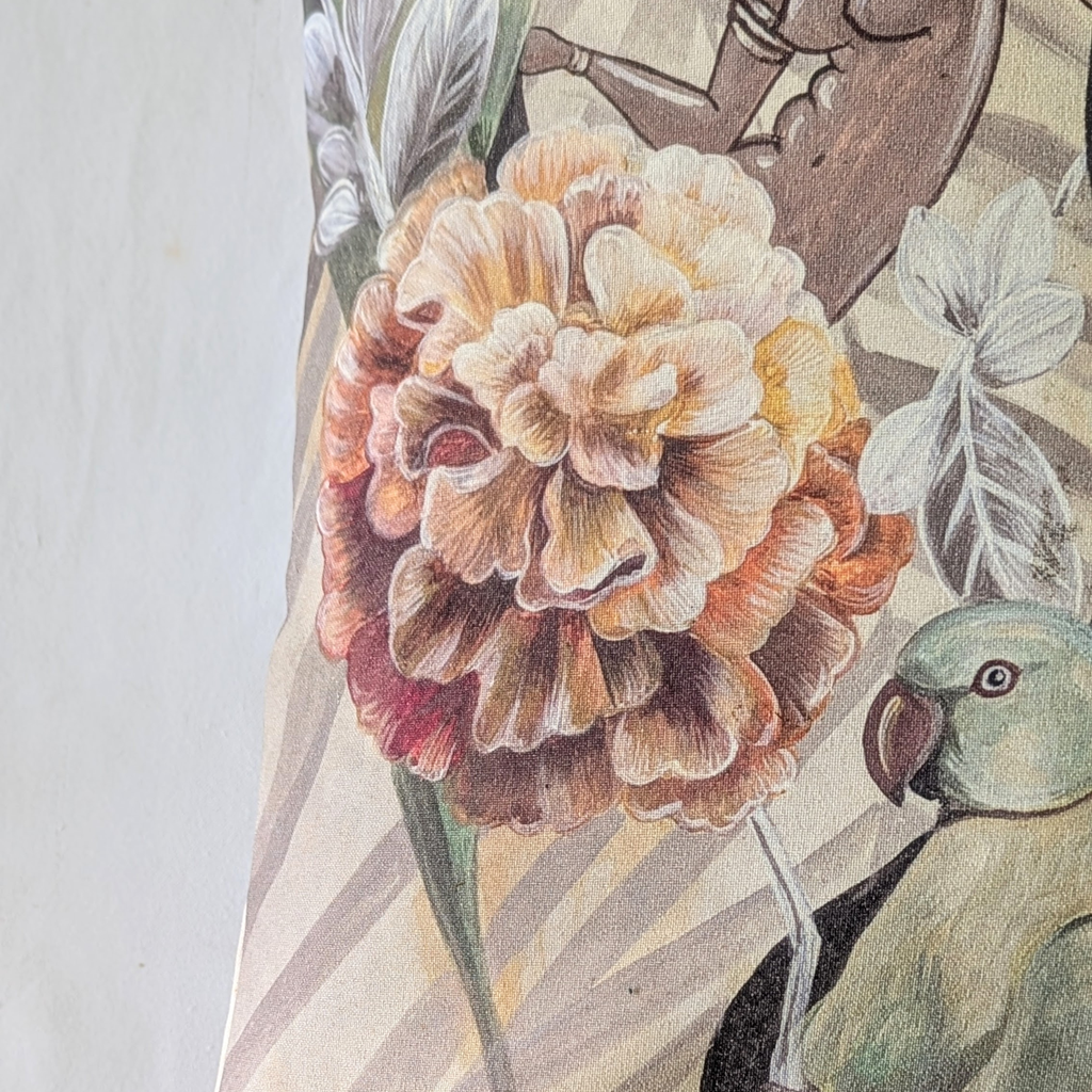 The Listening Lady Cushion Cover - Balder The Artist